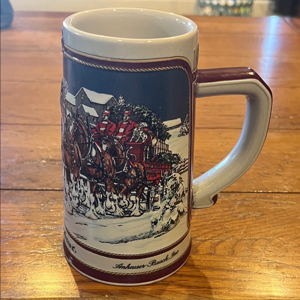 Vintage Budweiser Anheuser Busch 1989 Collector’s Series Clydesdale Stein